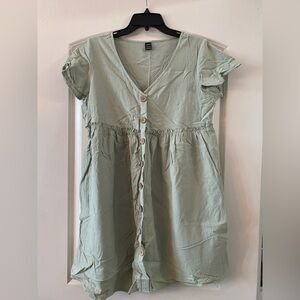 Shein Green Button-Down Maternity Dress / Size M / EUC